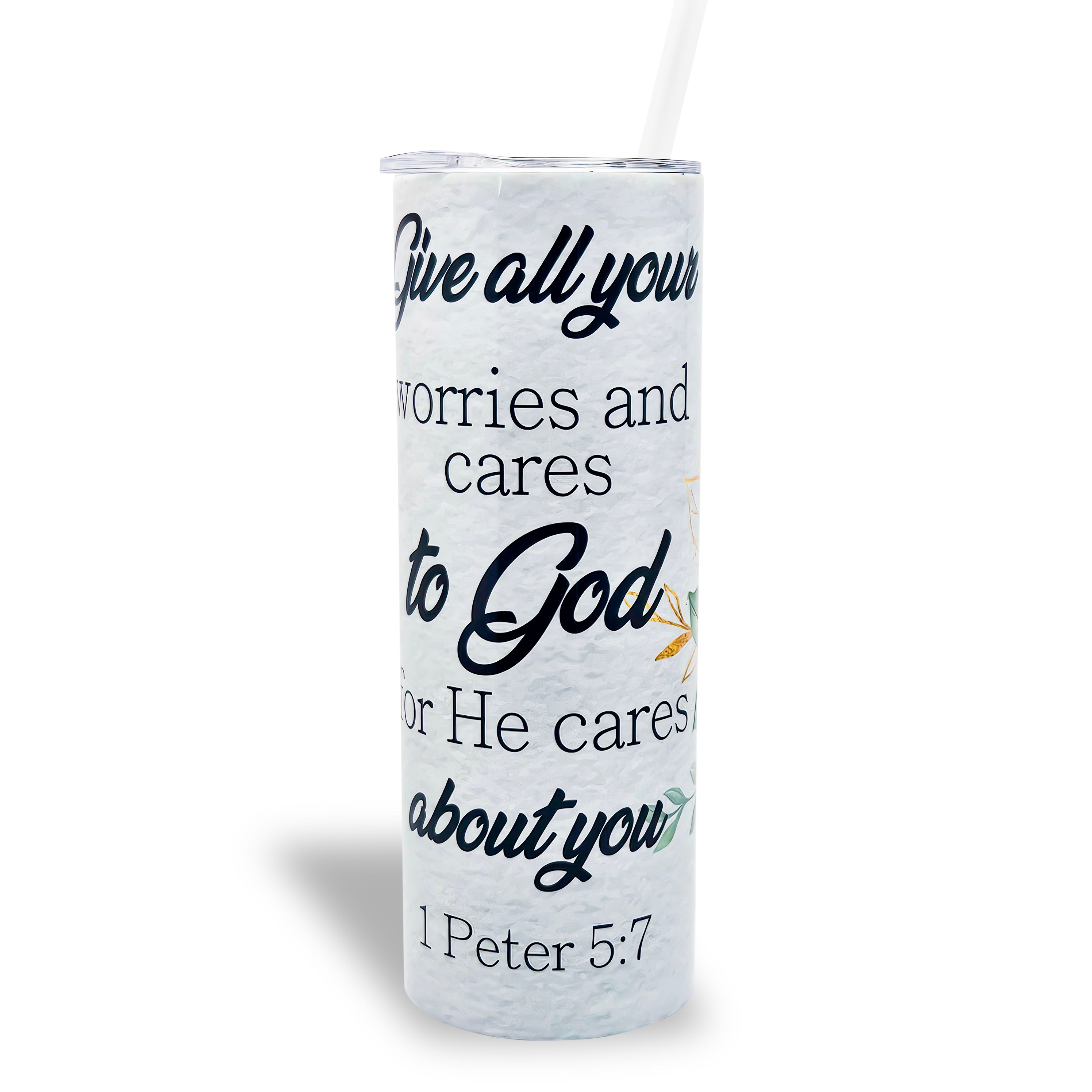1 Peter 5:7 20 oz. Tumbler