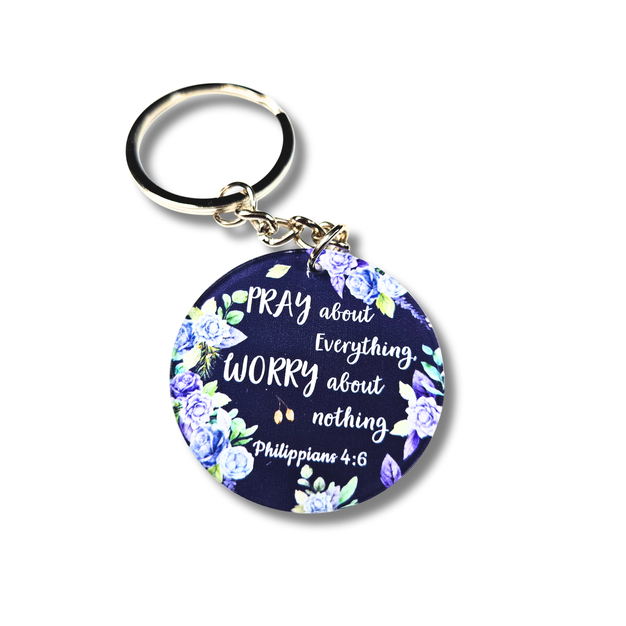 Pray About Everything – Philippians 4:6 Keychain