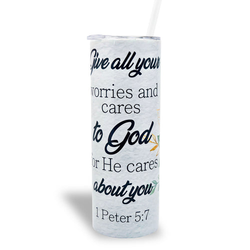 1 Peter 5:7 20 oz. Tumbler
