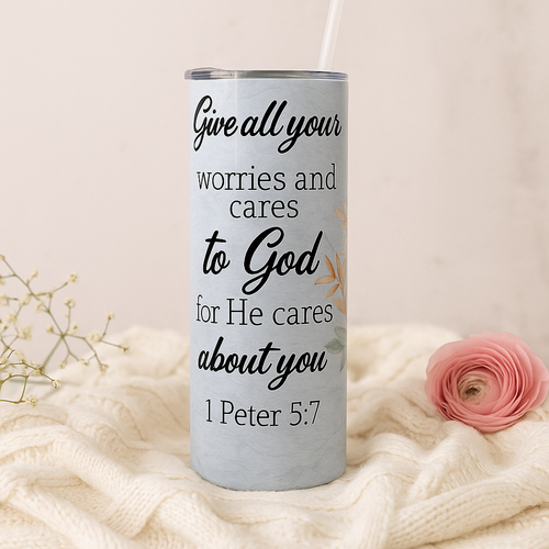 1 Peter 5:7 20 oz. Tumbler