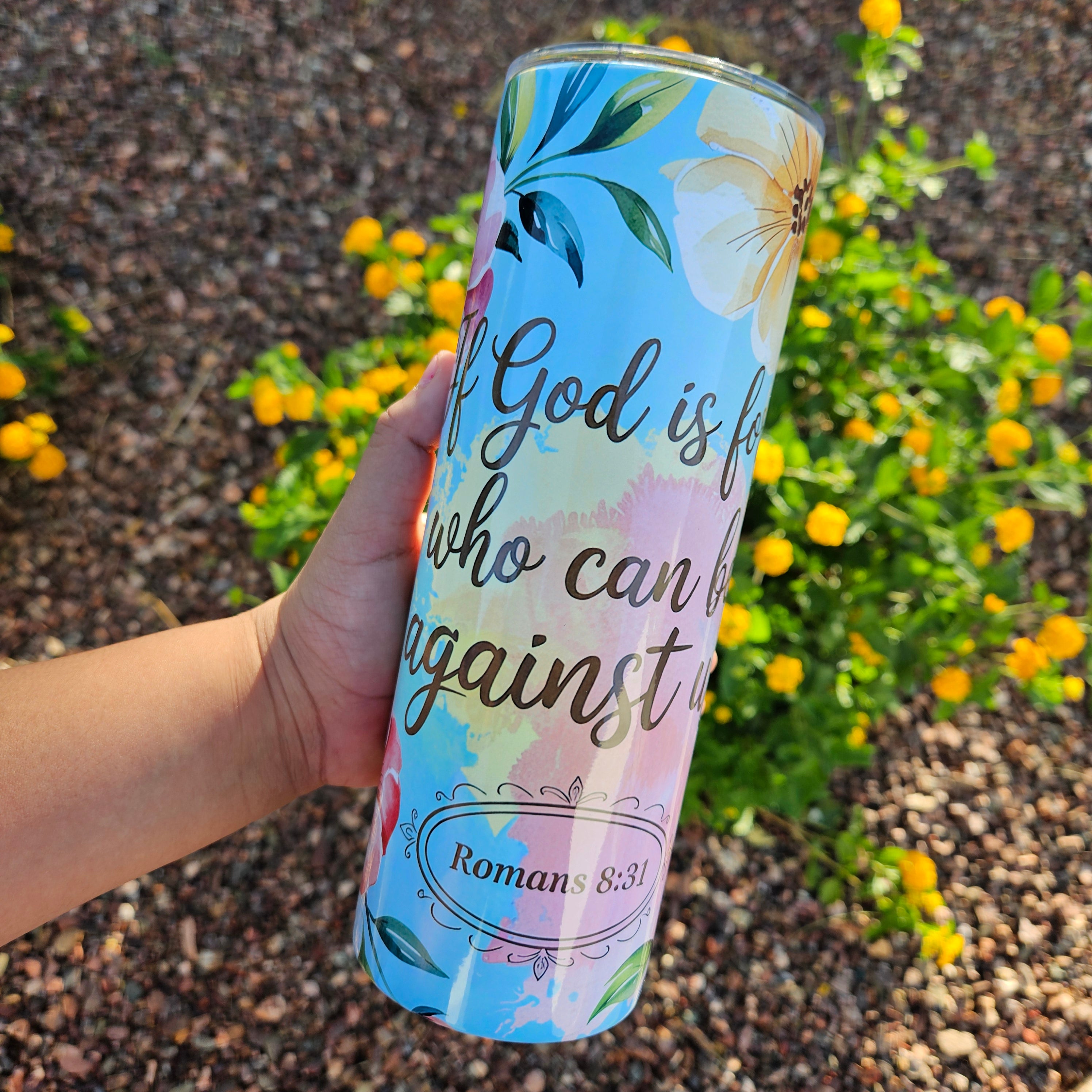 Romans 8:31 20 oz. Tumbler